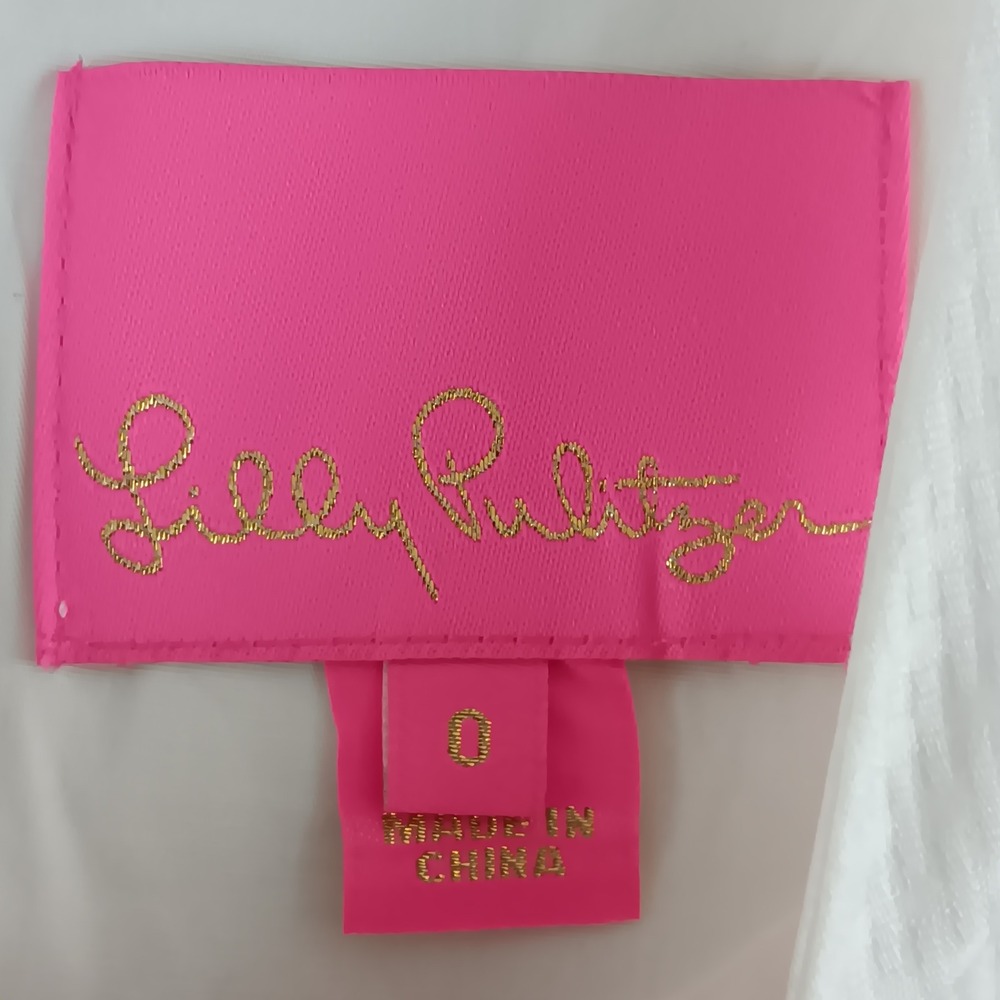 Lilly Pulitzer Jena Stretch Seersucker Embellished V-Neck‎ Sheath Dress Size 0 - Picture 6 of 9